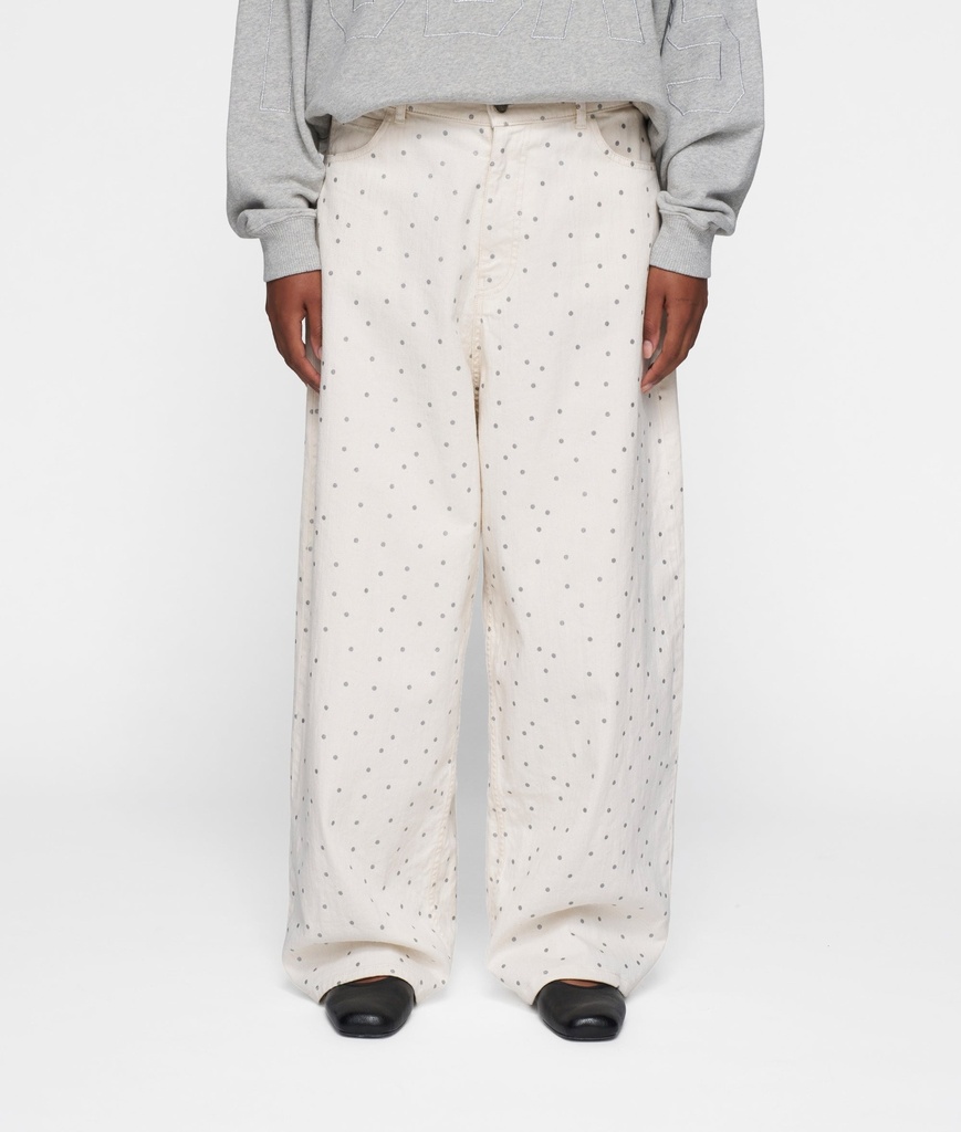 10 days white legs pants dots