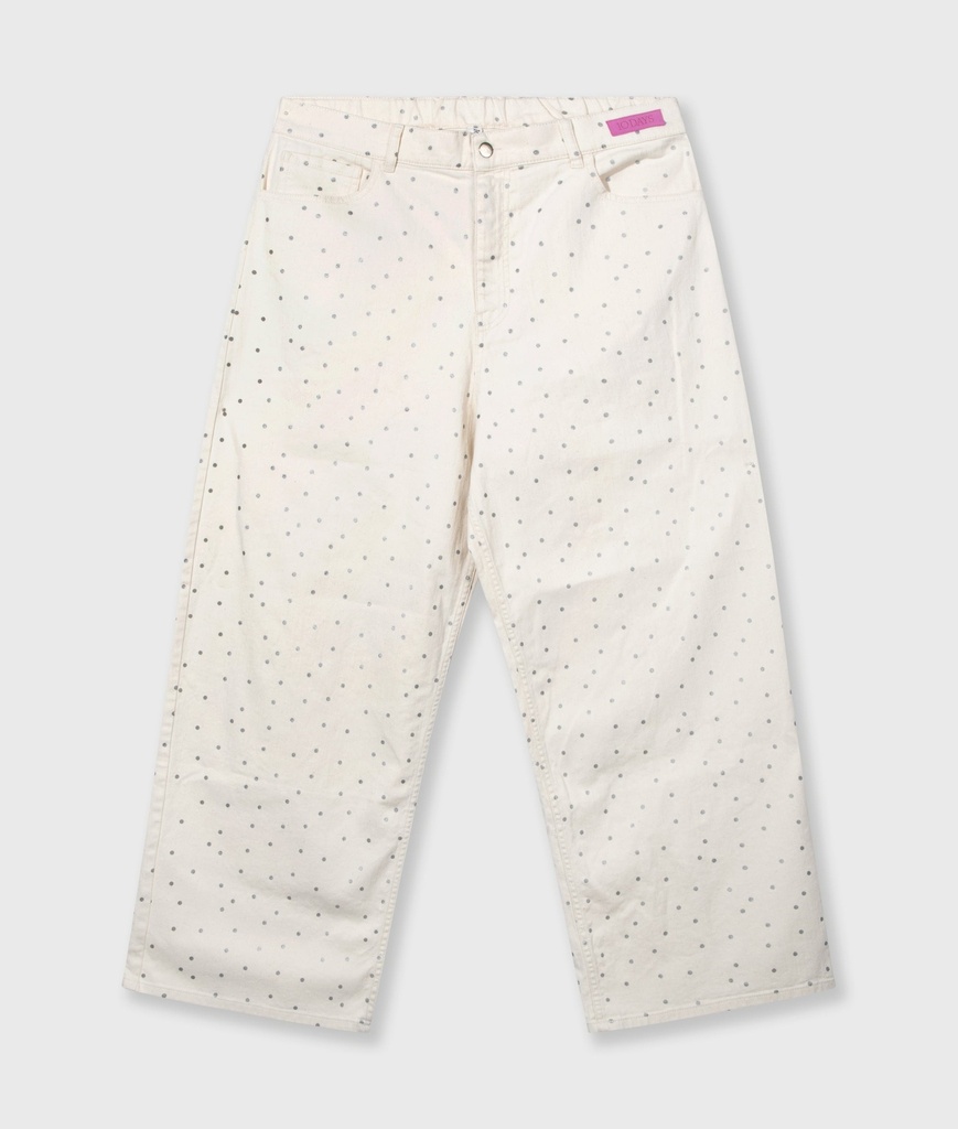 10 days white legs pants dots