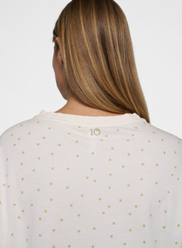 10 days tee dots ecru