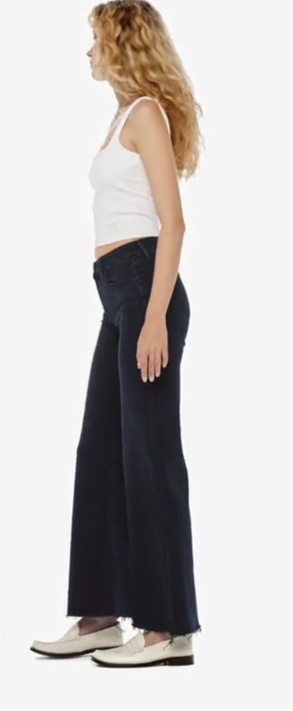 Mother denim The roller fray black