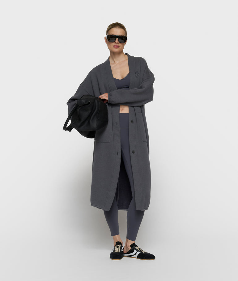 10 Days long cardigan steel blue (XXS)