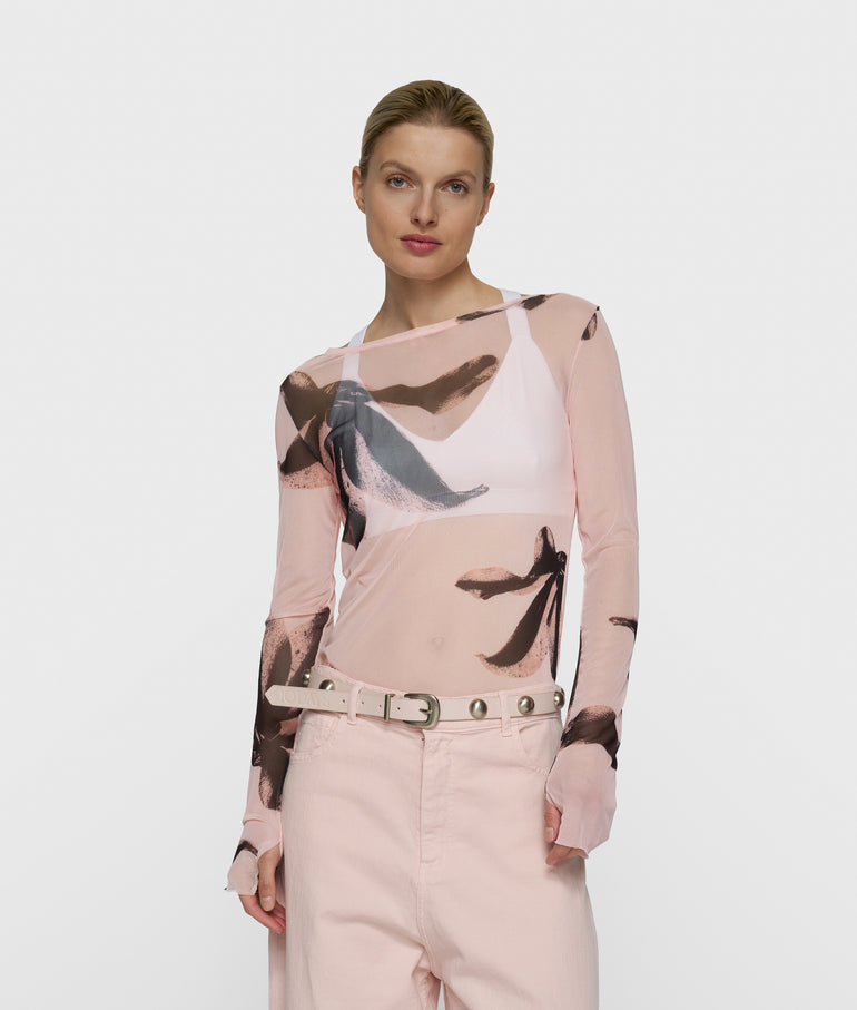 10 Days mesh long sleeve flower