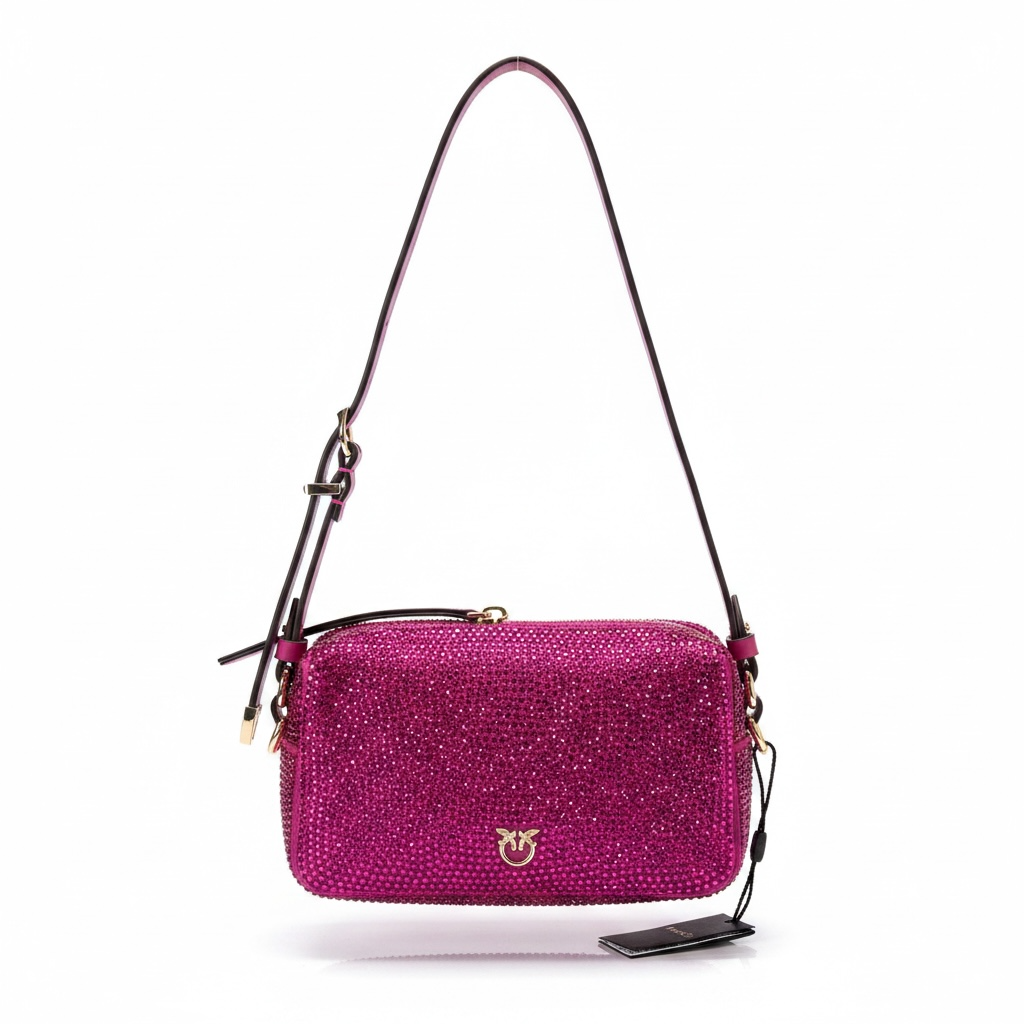 Pinko Bauletto full strass pink