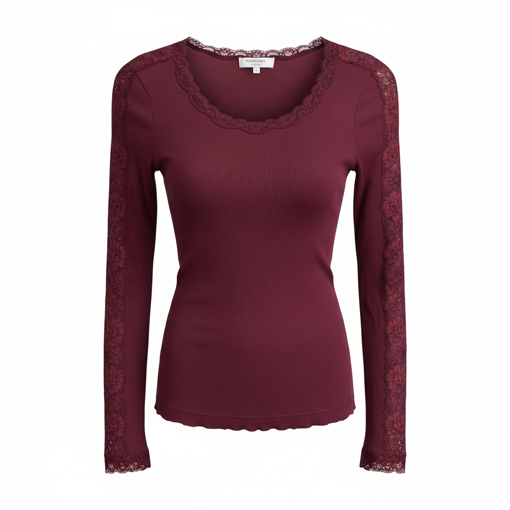 Rosemonde Bernadine bordeaux long sleeves