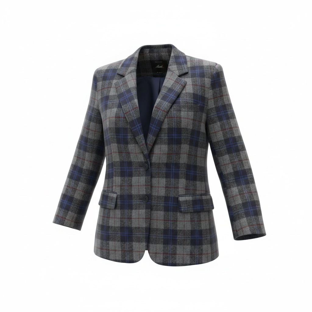 Adoré veste Boy carreaux marine