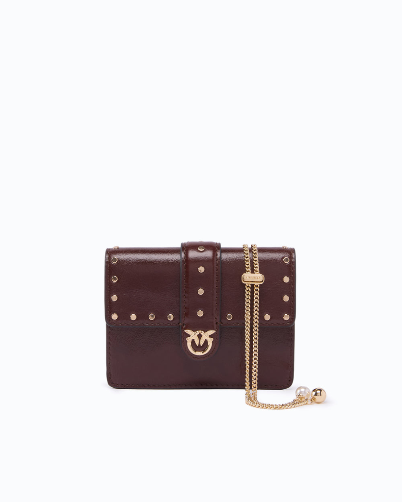 Pinko love pocket studs burgundy