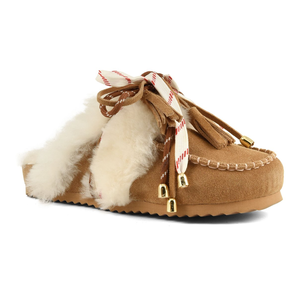 Colors of California sabot sheepskin tan
