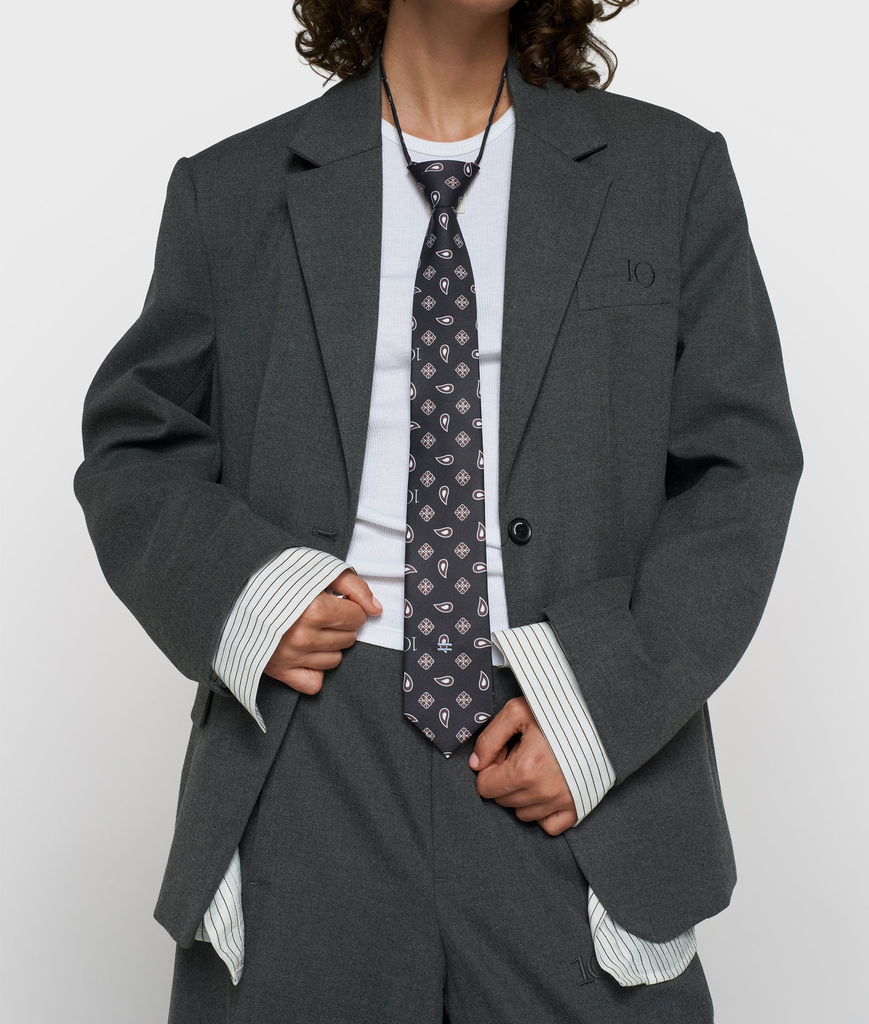 [20-922-6204] 10 Days tie paisleyblack
