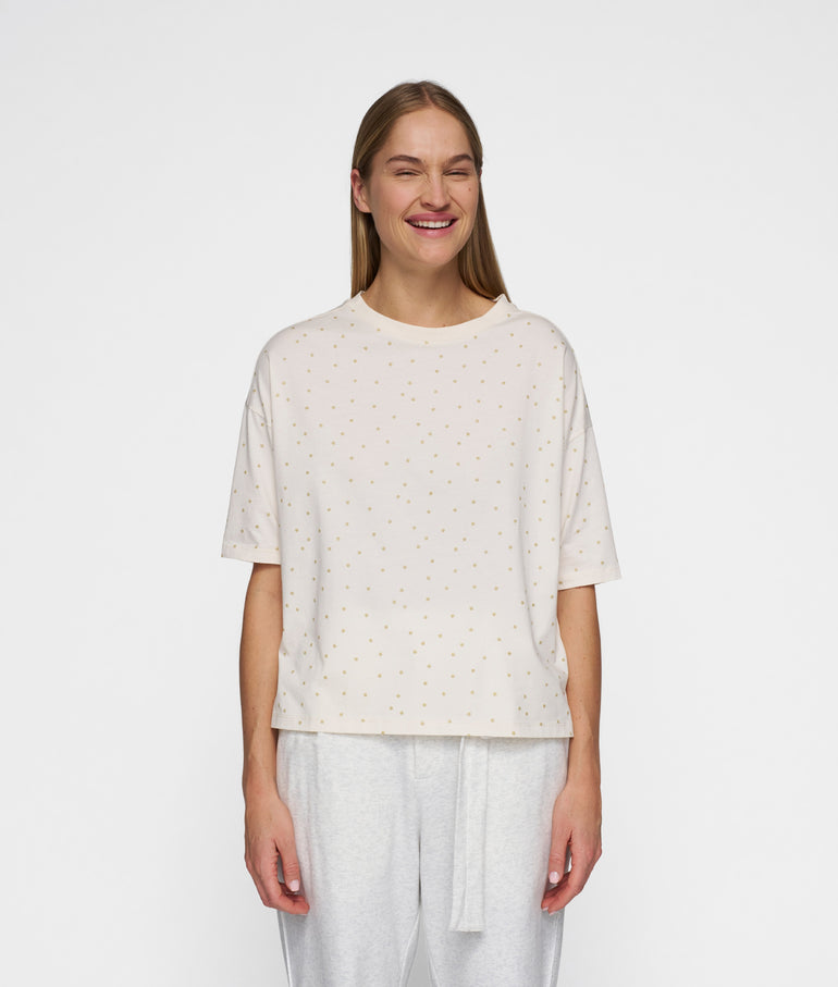 10 days tee dots ecru