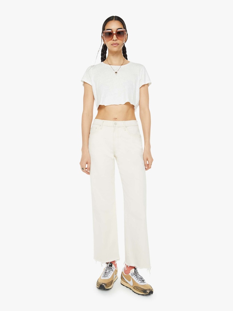 Mother the mid rise maven ankle fray