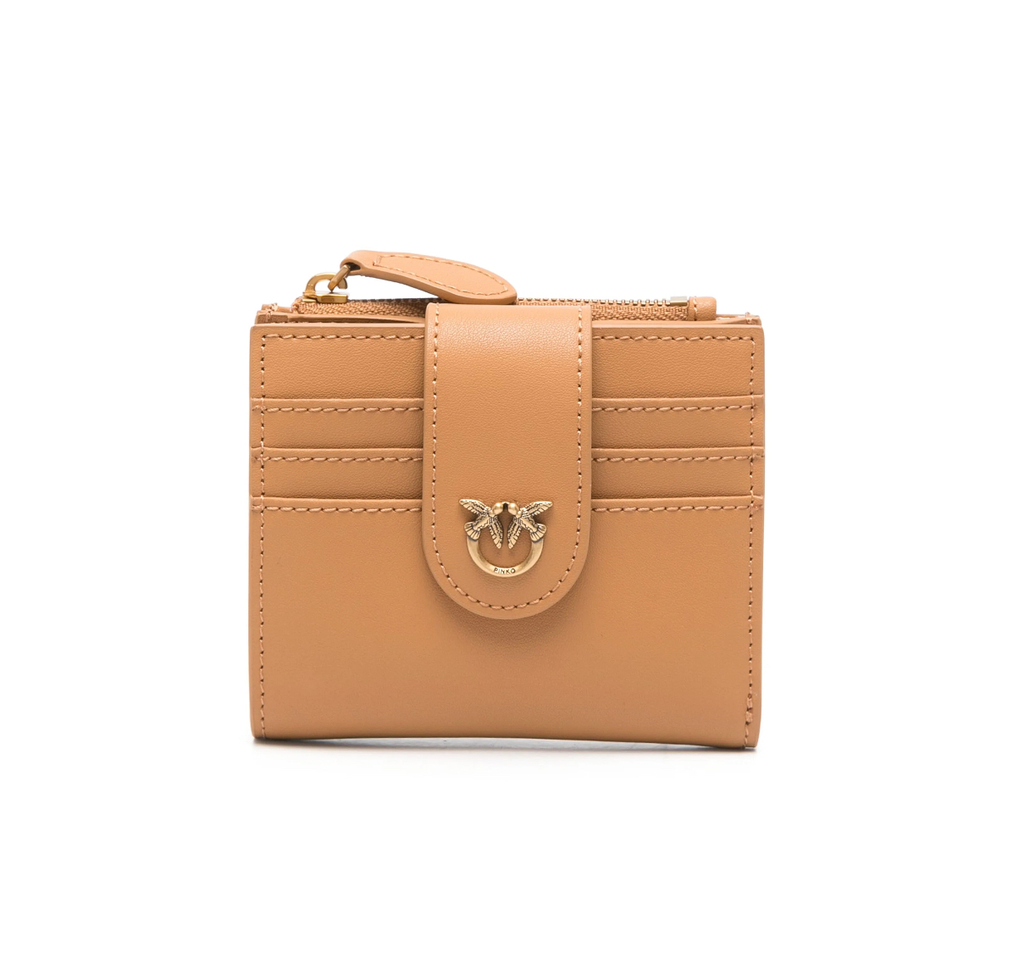 [103610 AOF1 vitello seta brown] Pinko Milti purpose wallet camel