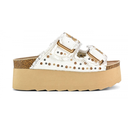 Colors of California platform sandal denim white