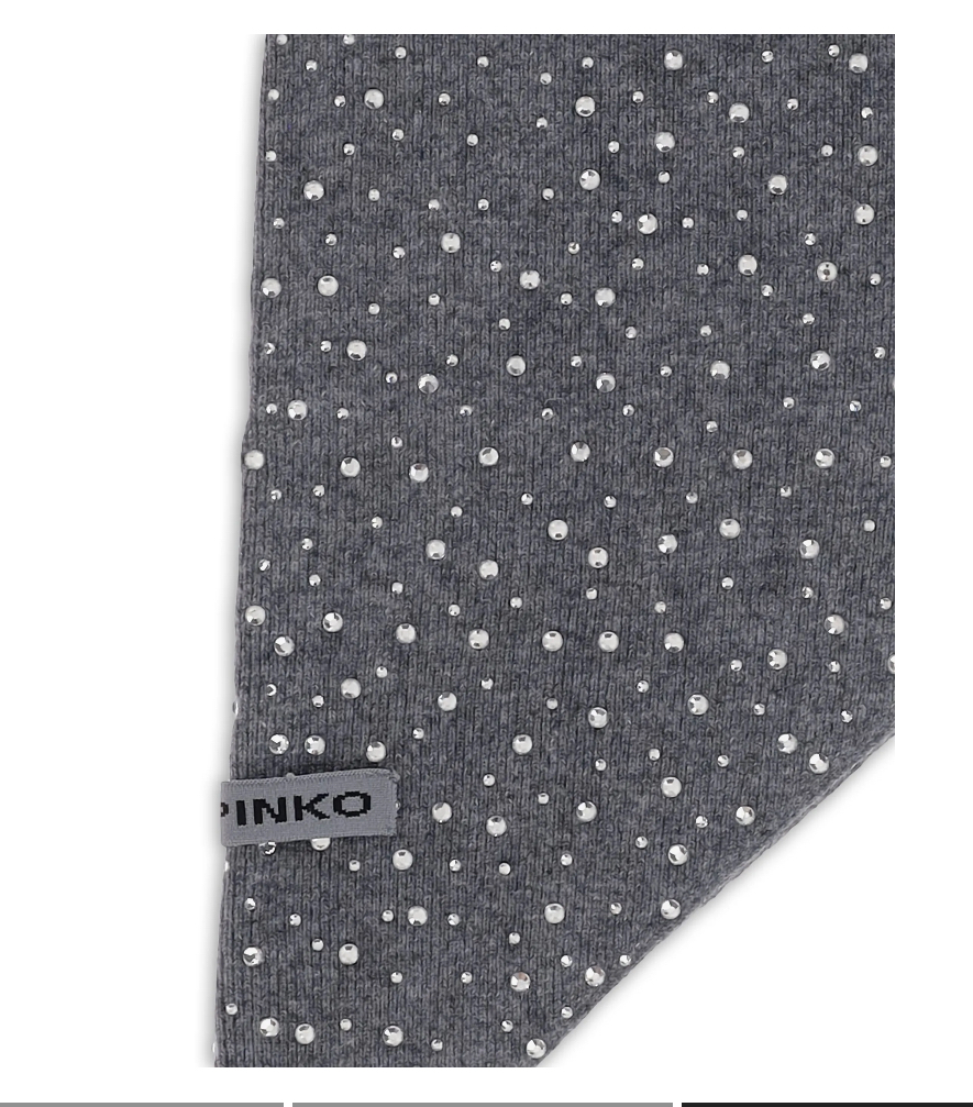 Pinko svizzera Sciarpa full strass grey