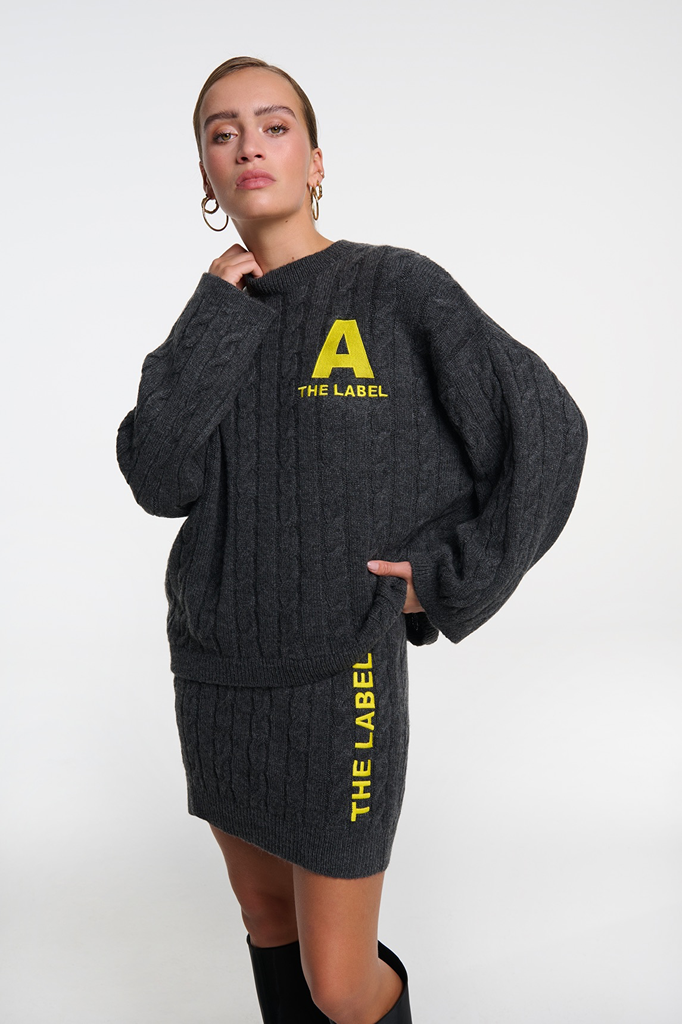 Alix The Label knitted anthracite melange