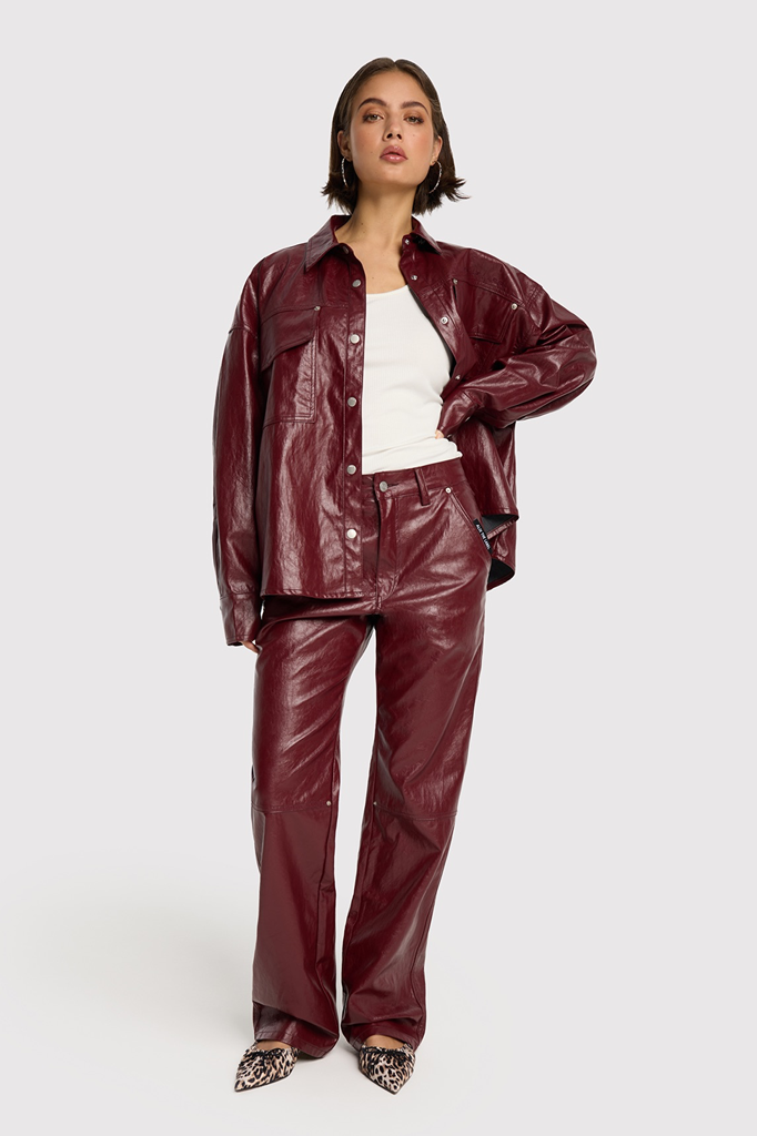 Alix The label faux leather pants bordeaux