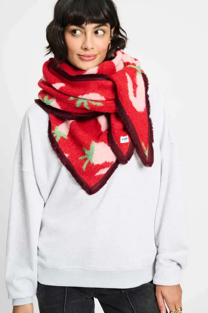 Pom Amsterdam écharpe rouge aux poivrons