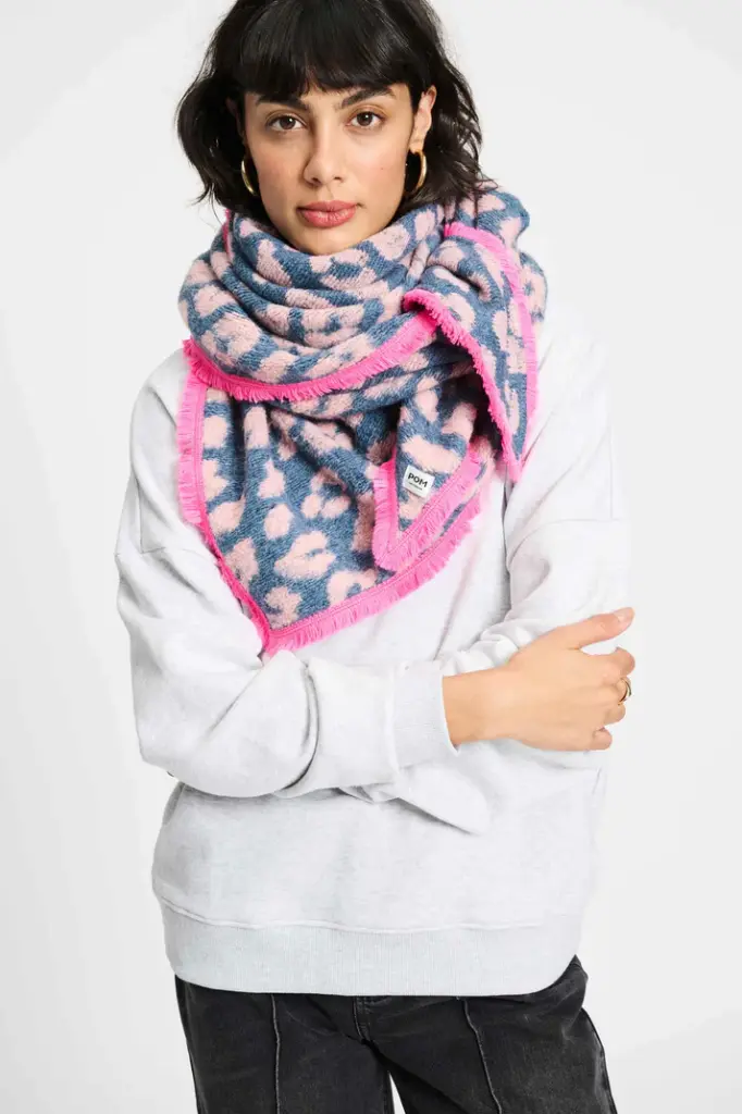 Pom amsterdam écharpe léo grey