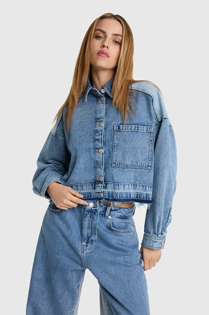 Alix mix denim vest