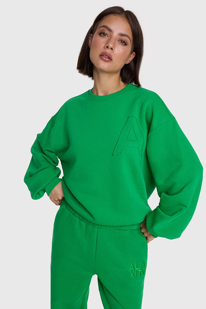 Alix sweat bright green (XS)
