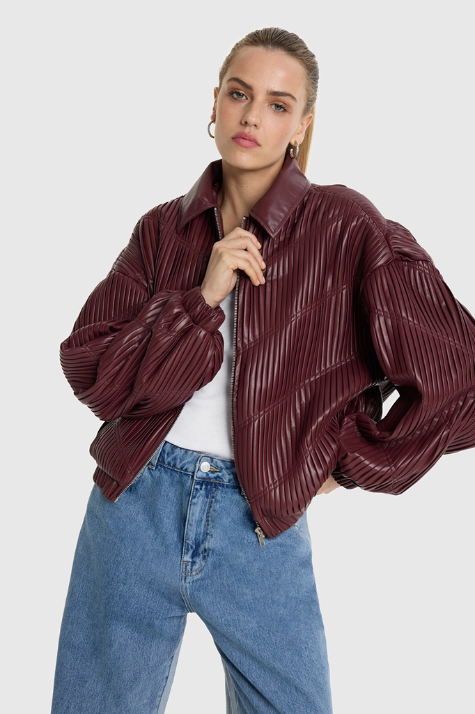 Alix The Label bordeaux jacket