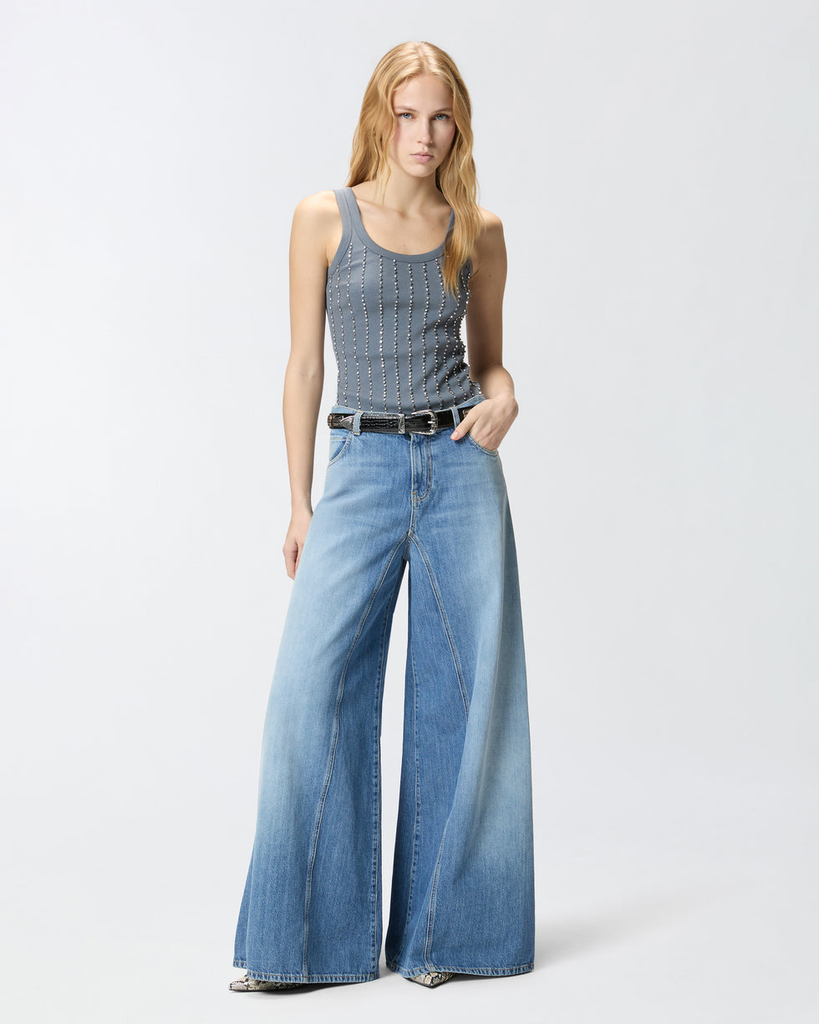 Pinko Winona Wide legs denim (24)