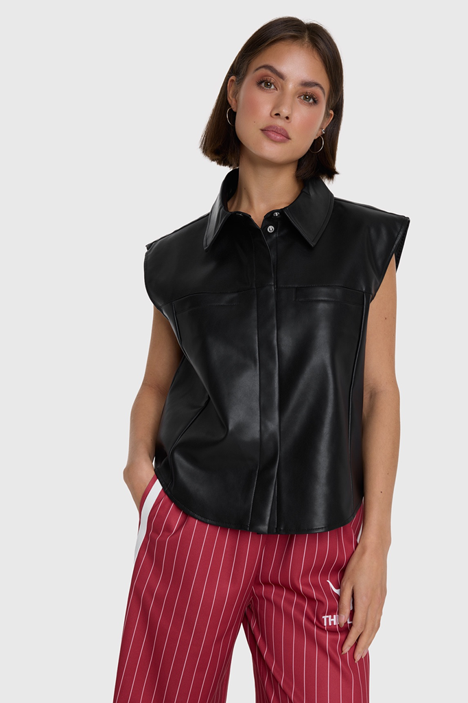 Alix The Label gilet cuir vegan (XS)