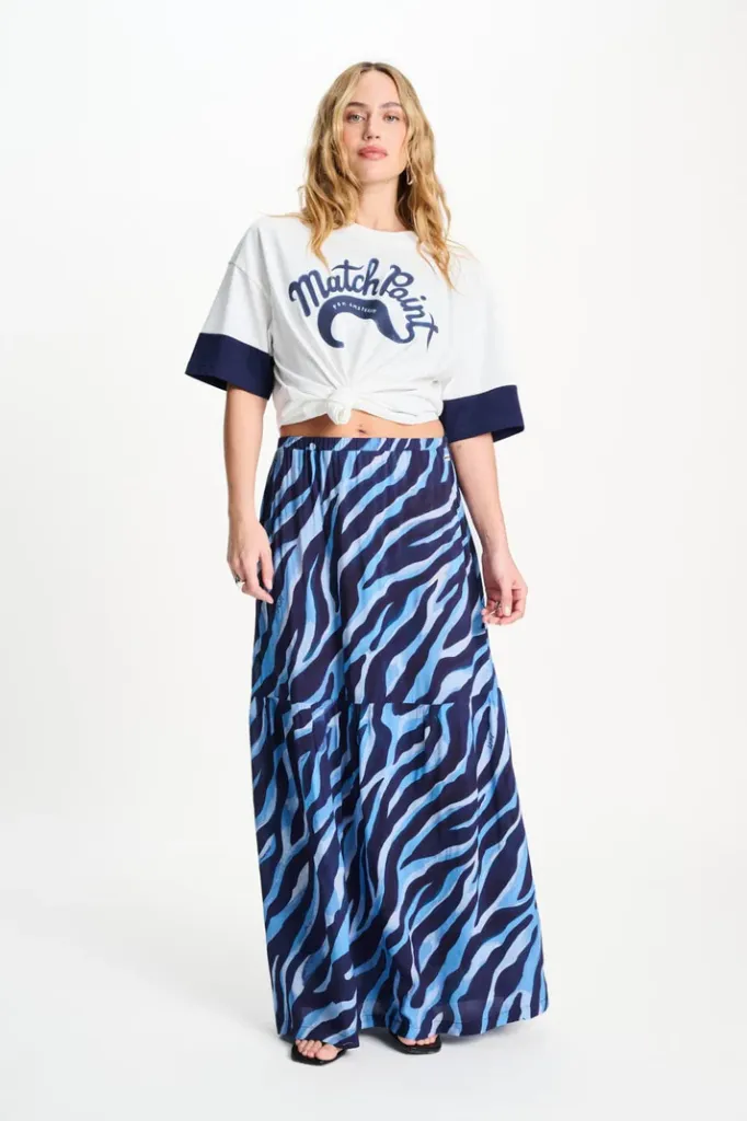 Pom Amsterdam skirt animal blue