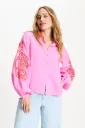 Pom Amsterdam blouse cheering pink sequins