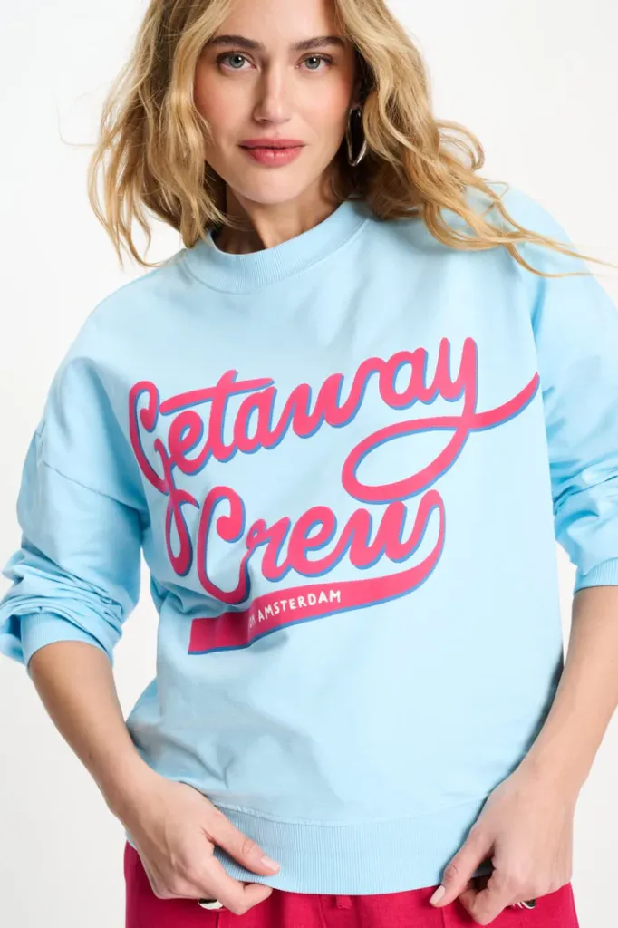 Pom Amsterdam sweater Getaway Blue mist (34)