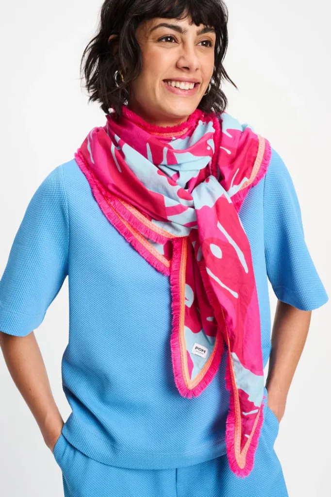 Pom Amsterdam foulard Urban Flora blue