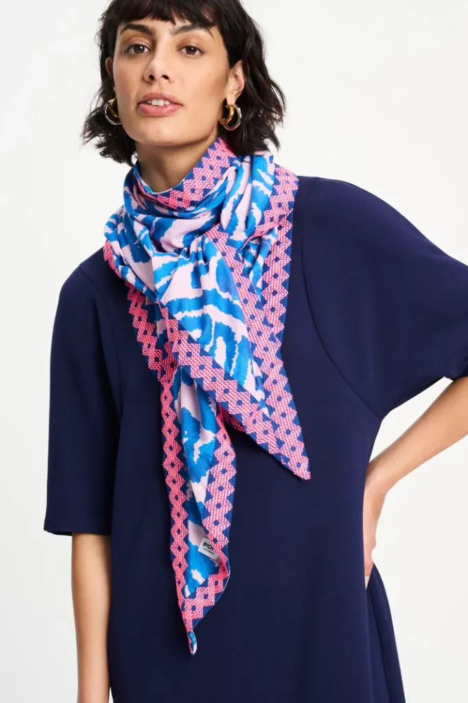 [SP9622] Pom Amsterdam foulard Hero waves pink