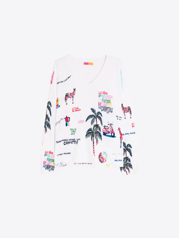 Vilagallo sweater graphic message (XS)