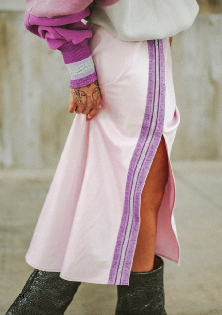 RbyMi jupe satin Agate rose (S)