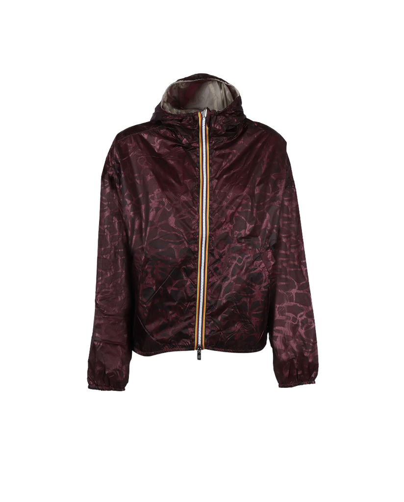 K-Way Laurette réversible violet beige laminated