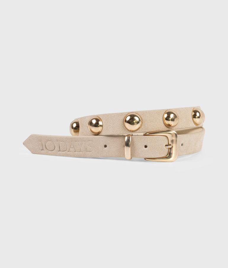 [20-941-6202] 10 Days Suede belt vanilla