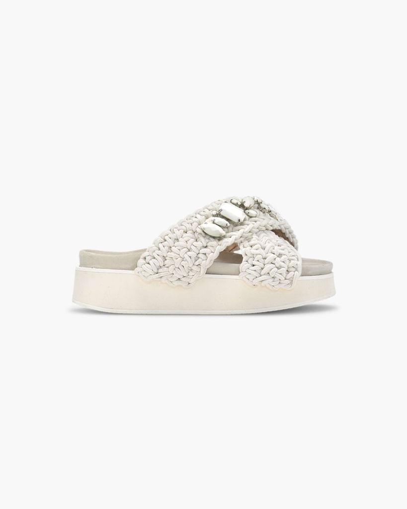 Inuikii woven stones platform off white (36)