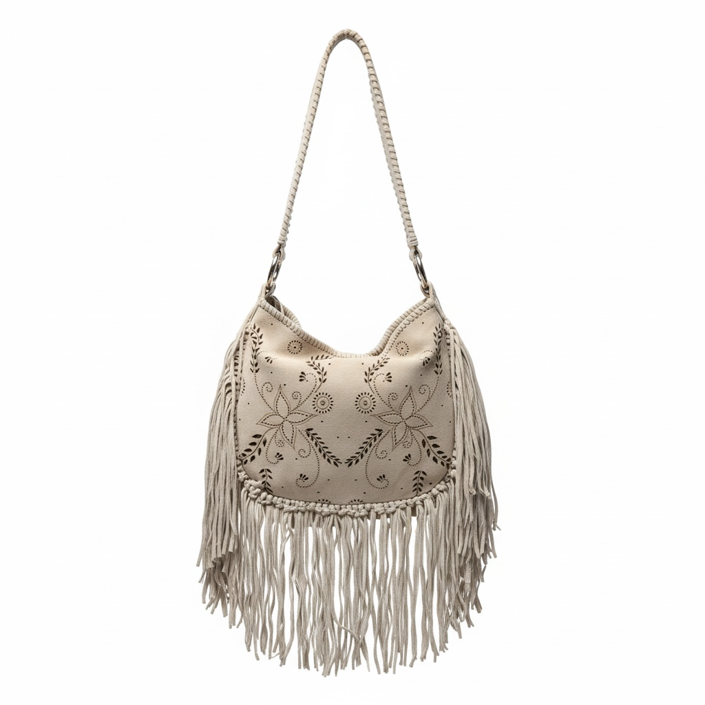 Elena Iachi Bag suede ice
