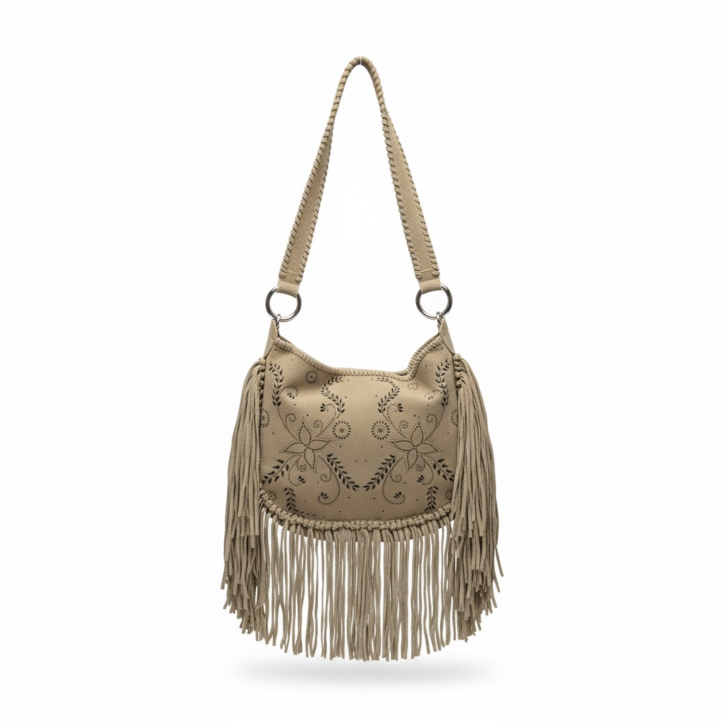 Elena Iachi Bag suede beige