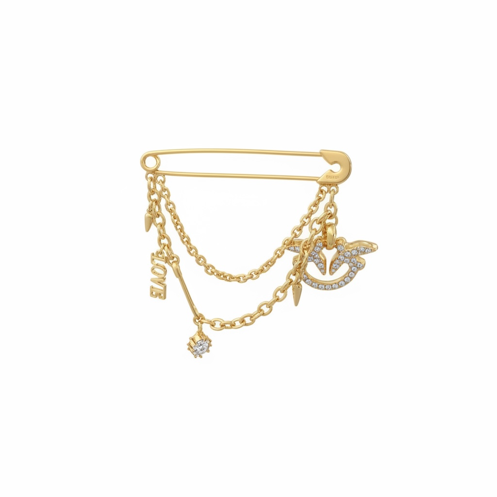 Pinko broche gold new co