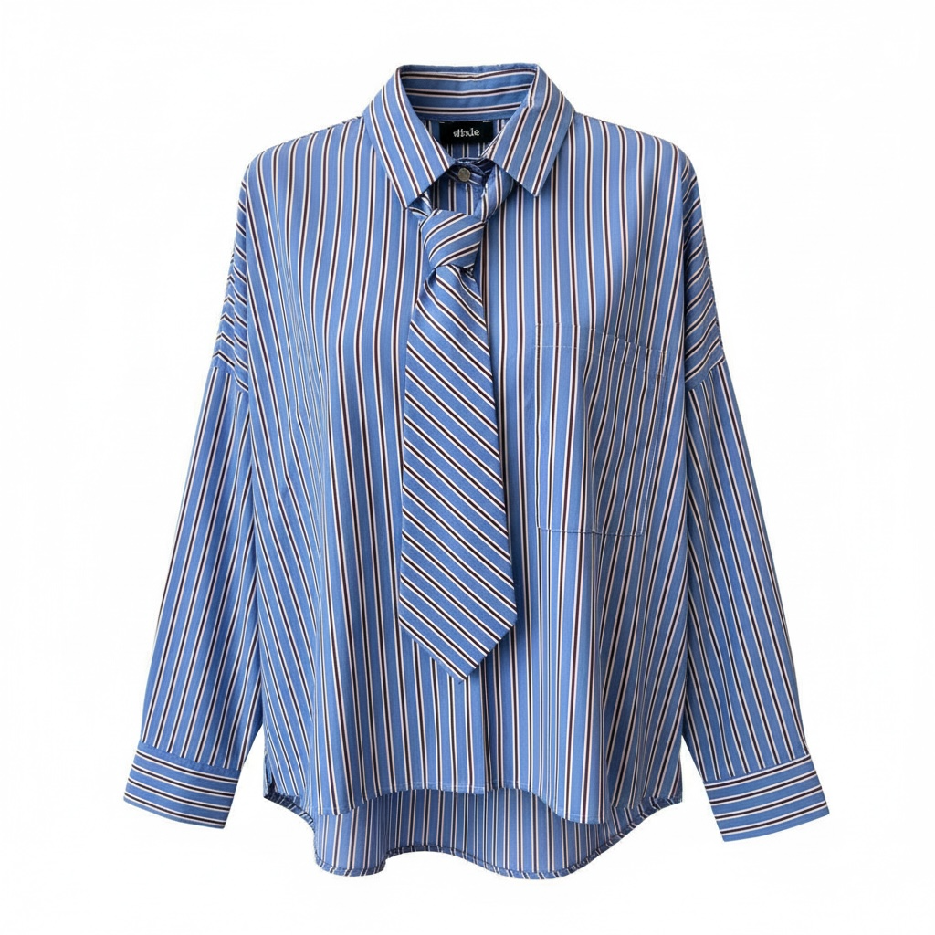 Dixie chemise bordeaux/azzurro (S)