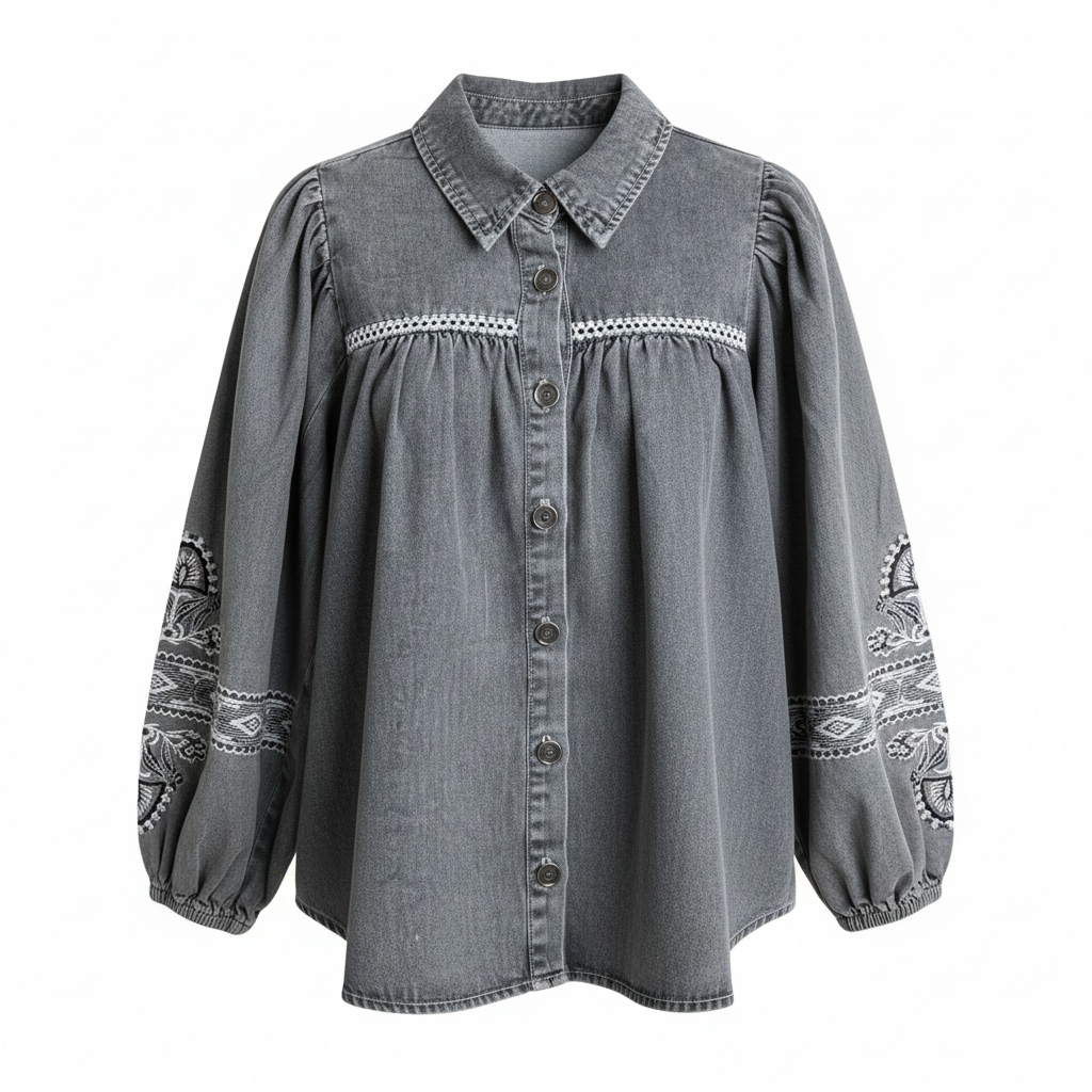 Minuit douze top Yafa denim black (S/M)