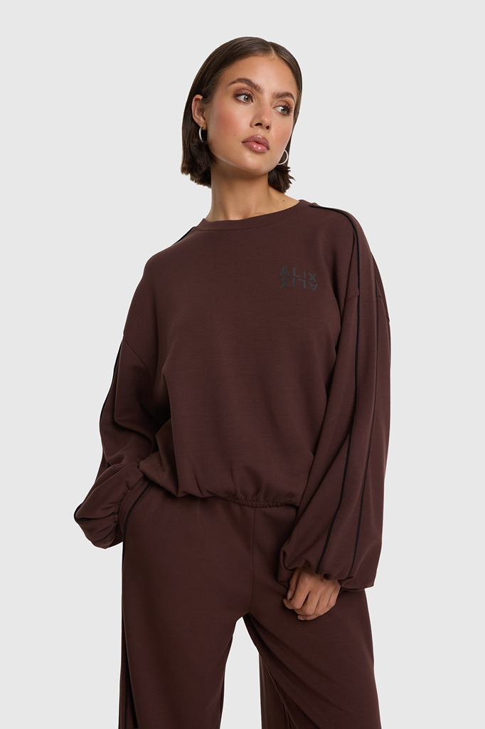 Alix The Label sweat Ward brown (XS)
