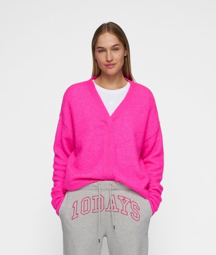 [20-619-5201] 10 days v-neck neon pink