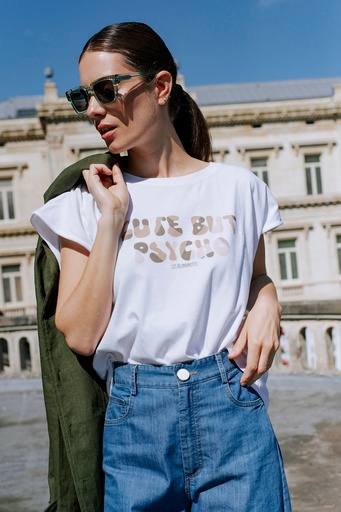 [V10-232 A] Les Blondinettes Pauline t-shirt psycho beige