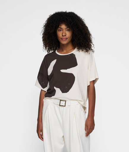 [20-746-5201] 10 days tee dots flower ecru