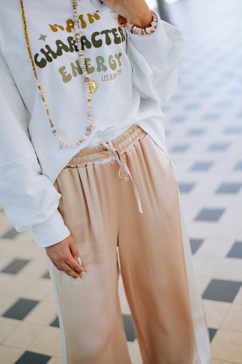 [V10-100A] Les Blondinettes Camille pantalon satin