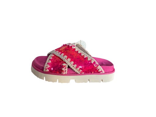 [S25_MU.SW461010G] Mou bio sandal sequins fuxia