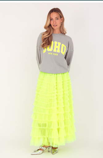 Turquoise Soho sweat grey/ fluo