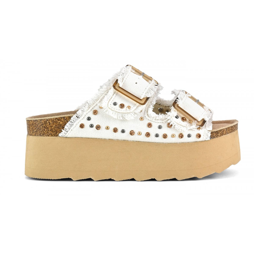 [BC.BES 41] Colors of California platform sandal denim white
