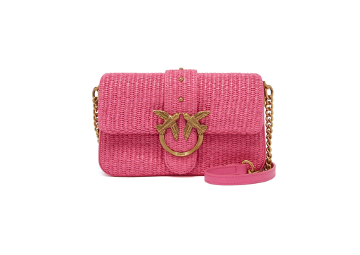 [104340 A2CF N17 pink] Pinko love one mini slouchy pink